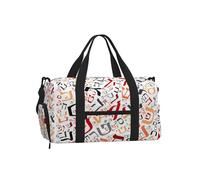 Polvo Creativo del Alfabeto Hebreo,Bolso Deportivo Bandolera de Mano, Bolsa de Deporte, Bolsa de Viaje de Gran Capacidad para Mujeres y Hombres.