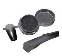 Polvo cromado para uñas 1 unidad de polvo de uñas cromado de neón sirena for pigmento brillo perla Aurora con cepillo de esponja para Manicura(FT227-6)