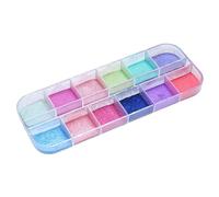 Polvo cromado para uñas 12 rejillas Aurora sirena perla brillo espejo efecto cromo polvo de uñas para Manicura