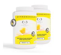 Polvo de ácido cítrico 2 x 1 kg monohidrato | Limpiador natural para el hogar | Limpiador ecológico en polvo para limpieza E330 puro