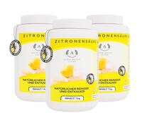 Polvo de ácido cítrico 3 x 1 kg monohidrato | Limpiador natural para el hogar | Limpiador ecológico en polvo para limpieza E330 puro