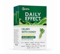 Polvo de Apio Instantáneo con Miel, Jengibre y Té de Limón: Apoyo Hepático y Desintoxicante Natural, 20 Bolsitas (3 g Cada Una), Disolución en Frío/calor Sin OMG