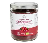 Polvo de Arándano Ágrio Silvestre Orgánico LOOV (polvo de orujo), 100 g, rico en antioxidantes y fitonutrientes, hecho con cáscaras y semillas de bayas, sin azúcar, cosechado en bosques nórdicos