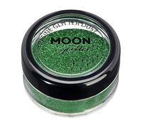 Polvo de brillantina ultrafino clásico por Moon Glitter - 100% Brillo Cosmético para la Cara, Cuerpo, Uñas, Cabello y Labios - 5g - Verde