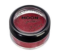 Polvo de brillantina ultrafino clásico por Moon Glitter - 100% Brillo Cosmético para la Cara, Cuerpo, Uñas, Cabello y Labios - 5g - Rojo