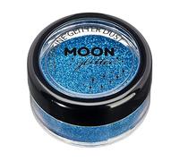 Polvo de brillantina ultrafino clásico por Moon Glitter - 100% Brillo Cosmético para la Cara, Cuerpo, Uñas, Cabello y Labios - 5g - Azul