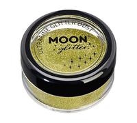 Polvo de brillantina ultrafino clásico por Moon Glitter - 100% Brillo Cosmético para la Cara, Cuerpo, Uñas, Cabello y Labios - 5g - Dorado