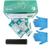 Polvo de caca para inodoro portátil - Polvo absorbente para camping y viajes | Gel de inodoro multifuncional con bloqueo líquido, 20 capas de polvo de excrementos con 2 guantes | Pul de inodoro