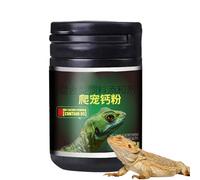 Polvo de calcio de dragón barbudo | Suplemento alimenticio para camaleones | Polvo de calcio natural con cuchara medidora para geckos, salamandras, anfibios y camaleones