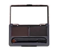 Polvo de cejas impermeable, ceja de 2 colores Polvo impermeable Natural Brow Polvo Cejita Polvo Kit de esculpir de dúo para niñas Mujeres marrón oscuro y gris 1 set, ceja natural en polvo