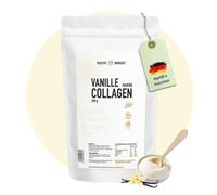 Polvo de colágeno de vainilla con hidrolizado de colágeno marino, bioactivo, péptido tipo I-III, endulzado con eritritol orgánico, Healthy Workout