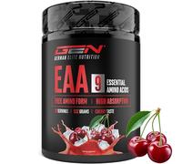 Polvo de EAA 532 g (38 porciones) - Los 9 aminoácidos esenciales incl. histidina y BCAA - Fórmula Human Code - Muy soluble - Refrescante bebida de aminoácidos (Cherry)