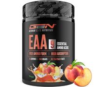 Polvo de EAA 532 g (38 porciones) - Los 9 aminoácidos esenciales incl. histidina y BCAA - Fórmula Human Code - Vegano - Muy soluble - Refrescante bebida de aminoácidos (Ice Tea Peach)