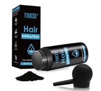 Polvo de fibras capilares, polvo para el cabello grueso o fino, polvo para engrosar el cabello para mujeres y hombres, pelo a granel para la laminación (negro)