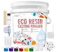 Polvo de fundición de resina Eco - 1.4kg kit de polvos de resina de cerámica, curado rápido, fácil de desmoldarse - sin tóxico, inodoro, yeso escultura para manualidades de arte doméstico de bricolaje