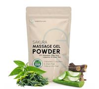 Polvo de Gel de Masaje Nuru Edición Sakura 500g | Aloe Vera, Alga Marina, Regaliz y Té Verde | Hecho en Japón | Sin Parabenos ni Glicerina | Rinde 50L | Inodoro, Incoloro e Insípido