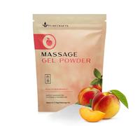 Polvo de Gel para Masaje Purecrafts 50g | Fragancia de Melocotón | Hecho en Japón | Gel Suave y Deslizante para Bienestar y Relajación | 50g Rinden 5 Litros | Solo Añade Agua
