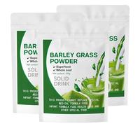 Polvo de Hierba de Cebada Orgánica: Superalimento de Hoja de Cebada 100% Natural y Puro, Bolsa Resellable de 100 g, Rico en Antioxidantes, Desintoxicante y Digestivo, Vegano y Sin Gluten(3pack)