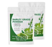 Polvo de Hierba de Cebada Orgánica: Superalimento de Hoja de Cebada 100% Natural y Puro, Bolsa Resellable de 100 g, Rico en Antioxidantes, Desintoxicante y Digestivo, Vegano y Sin Gluten(2pack)