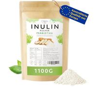 Polvo de inulina prebióticos fibra dietética 1100 g (1,1 kg) cultivo en Europa raíz de achicoria vegana