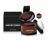 Polvo de la raíz del Cabello, Cabello Polvo Para Llenar el Cabello Claro, Camuflaje Cabello Gris, Resultado Natural, Con Espejo Y Pulpa (Marrón Rojo Claro)