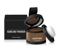 Polvo de la raíz del Cabello, Cabello Polvo Para Llenar el Cabello Claro, Camuflaje Cabello Gris, Resultado Natural, Con Espejo Y Pulpa (Marrón Claro)