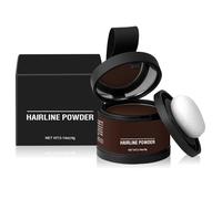 Polvo de la raíz del Cabello, Cabello Polvo Para Llenar el Cabello Claro, Camuflaje Cabello Gris, Resultado Natural, Con Espejo Y Pulpa (Marrón Oscuro)