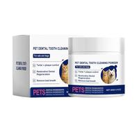Polvo de limpieza de dientes de mascotas, polvo de dientes para gatos, 40 g, ambientador de aliento de mascotas, pasta de dientes para perros, para higiene, cepillo de boca de cachorro, viajes