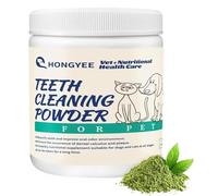 Polvo de limpieza dental para perros y gatos 150 g, altamente eficaz para eliminar el sarro y el mal aliento, inhibe la placa y refresca el aliento, los ingredientes naturales son seguros y eficaces