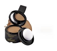 Polvo de línea capilar, tinte de raíz para el cabello con espejo y soplo, color de retoque de raíz para mujeres y hombres para adelgazar el cabello gris, resistente al viento y al sudor, polvo fino