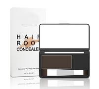 Polvo de línea de cabello marrón medio, fibras engrosadoras con espejo y cepillo, polvo para la línea del cabello para hombres y mujeres, polvo para hombres, color de barba para hombres, raíz