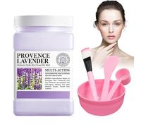 Polvo De Máscara Facial Hidratante Y Relajante de Lavanda 540g, Máscara de Gelatina En Polvo, Peel-Off Jelly Mask, Powder Diy Spa Jelly Face Mask Limpieza Hidratante Para el Cuidado de La Piel