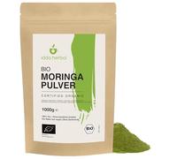 Polvo de moringa orgánico (1 kg, 2.2 libras), hojas de moringa secas y suavemente molidas, polvo de hoja de moringa de cultivo orgánico, 100% natural y puro, vegano