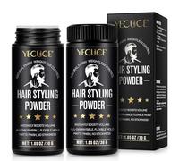 Polvo de peinado para hombres 30 g, volumen en polvo con efecto mate, acabado natural y agarre medio, no graso, sin residuos, textura y plenitud para cabello corto a medio, paquete de 2