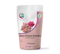 Polvo de pétalos de rosa | 250 gramos | hacer té, batidos o lattes | Mejor ingrediente para mascarilla facial | Fragancia calmante | Excelente tónico natural para la piel | de Yogi's Gift®