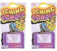 Polvo de picor divertido seguro para vidrio roto, polvo femenino, longitud del producto de 14 cm y ancho de 7,5 cm, fácil de llevar, paquete de 2