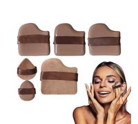 Polvo de polvo para el rostro , 6 piezas reutilizables herramientas de belleza para base de maquillaje de viaje contourage Fusion mujeres y niñas