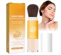 Polvo de protección solar mineral SPF 50, con cepillo, resistente al agua y control de aceite, acabado mate natural (8 g)