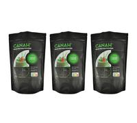 Polvo de proteína de cáñamo natural de Canah 3 x 1.000 g - con alto contenido de proteínas omega-3, aminoácidos, minerales, magnesio-fósforo hierro y zinc, superalimentos veganos procesados en frío
