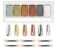 Polvo de uñas cromado, polvo de uñas cromado dorado holográfico, polvo de cromo para uñas, polvos cromados para uñas, para esmalte en gel, polvo de brillo iridiscente para uñas (n.º 04)