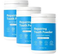 Polvo dental blanqueador con perlas y minerales. Limpia profundamente las manchas de café y té, refresca el aliento y fortalece y protege las encías.