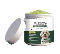 Polvo dental para perros, limpiador dental natural sin cepillos, eliminación de sarro para cachorros hasta personas mayores, todas las razas, cuidado dental diario para perros y gatos
