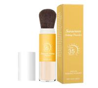 Polvo Fijador SPF - Protector Solar Facial En Polvo SPF | Control De Brillo Mineral, Acabado Mate Transpirable, Tamaño De Viaje Y Cosméticos Translúcidos Para Bajo El Maquillaje
