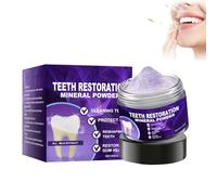 Polvo mineral de reparación dental, polvo mineral para restauración dental, fortalecimiento dental y cuidado de las encías, polvo blanqueador de dientes para aliento fresco, eficaz en el