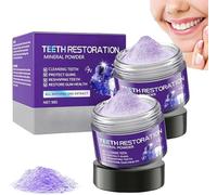 Polvo mineral de restauración de dientes, polvo mineral orgánico para restauración de dientes, polvo mineral de restauración dental, eficaz para fortalecer dientes y encías (one size, 2pcs)
