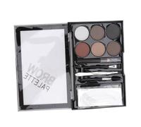 Polvo para Cejas Resistente al Agua Lápiz y Cepillo Abs Femenino | Textura y Ligera, Efecto Natural, Kit de Cosmética Femenina para Maquillaje Diario y Retoques