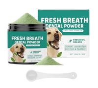 Polvo Para La Higiene De Las Mascotas, Eliminación Del Mal Aliento De Animales 40 Gramos, Polvo para el Cepillado de Perros, para Aseo, Baño, Hogar, Refugio, Camping y Viaje