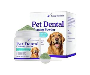 Polvo Para Perros,100 g para Cuidado del Mal Aliento,Higiene Bucal Para Mascotas | para Aseo, Viaje, Hogar, Después de Comer, Cuidado Diario y Rutina Antes de Dormir