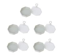 Polvo Puff Baja de Almacenamiento de Maquillaje Contenedor de Esponja Tapa Transparente 5 Piezas de plástico ABS