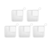 Polvo Puff Storage Box Set Conjunto de contenedor de Punta de uñas Blancas portátiles para el Evento de Pernos de Cuentas para el Evento de Cosplay de la Fiesta de Bodas